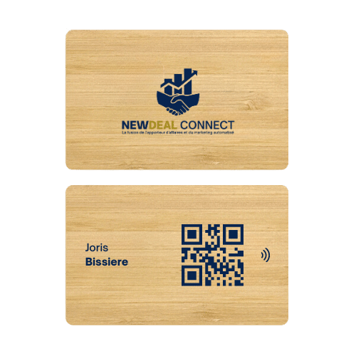 Carte NFC en bambou