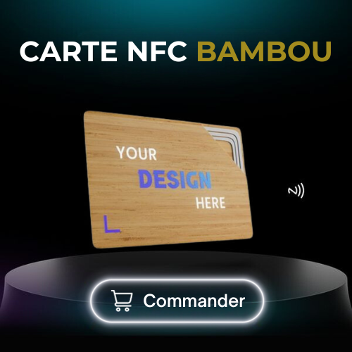 Carte NFC en bambou